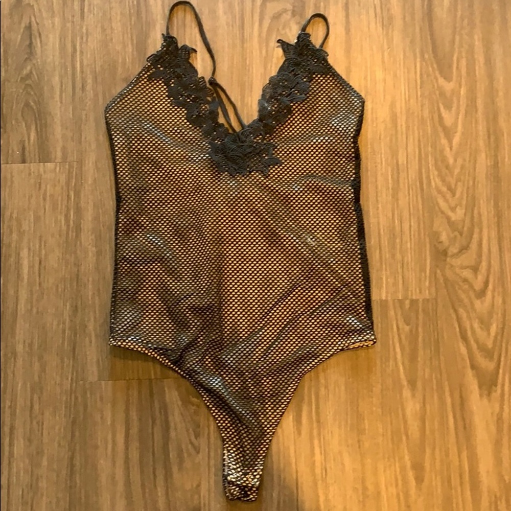 Lace Bodysuit - Express, Size Small